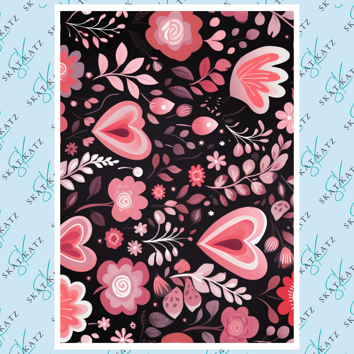 Inkfusible A4 Sheet - Hearts & Blooms