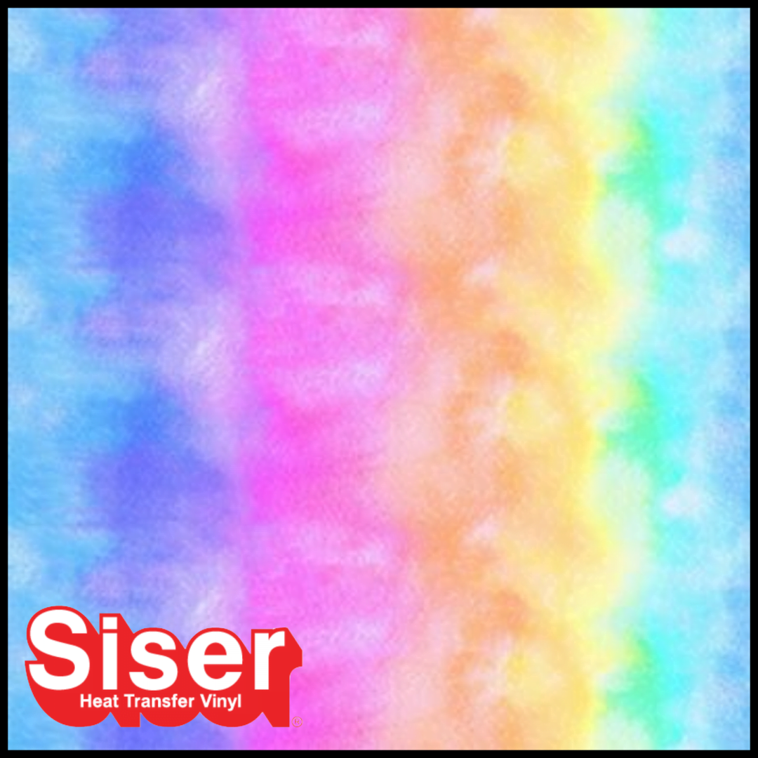 Siser Heat Transfer Vinyl Easypatterns Plus Water Colour Rainbow