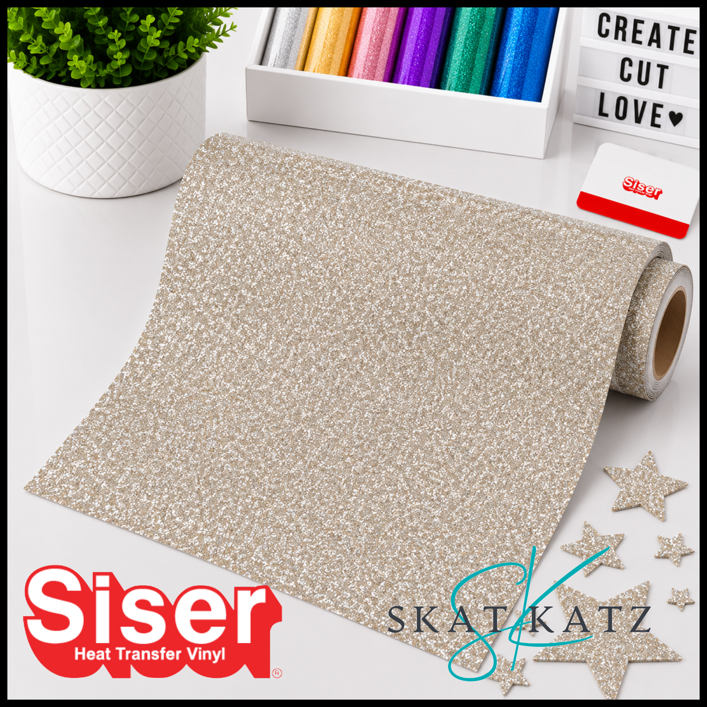 SISER® GLITTER Heat Transfer Vinyl - 14K GOLD