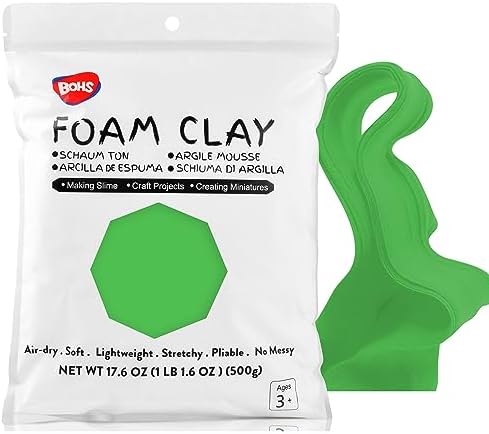 BOHS Air Dry Foam Clay - Green 500g