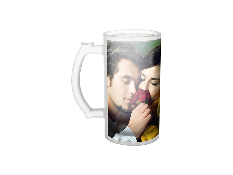 Sublimation Glass Beer Mug - Frosted (2 pack)