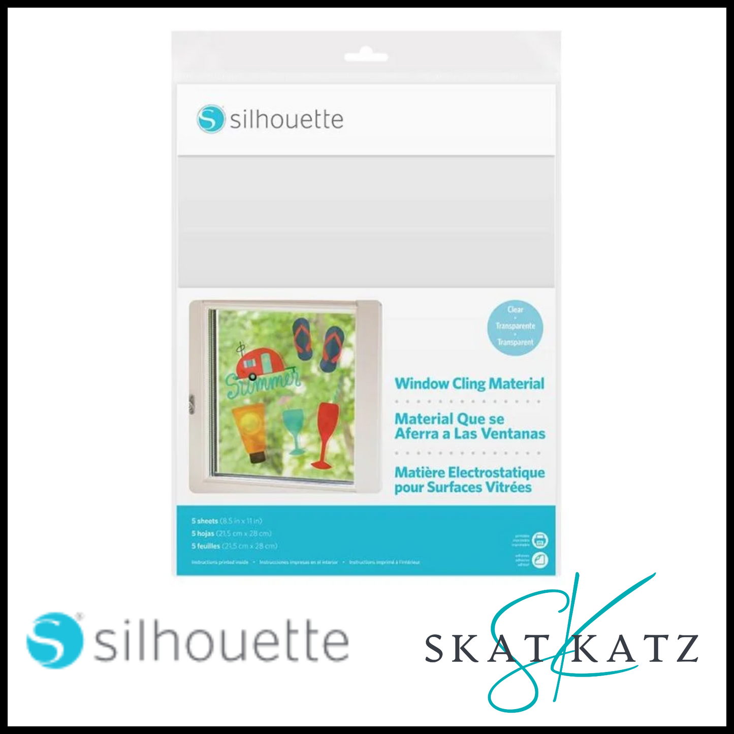 Silhouette - Printable Window Cling - CLEAR