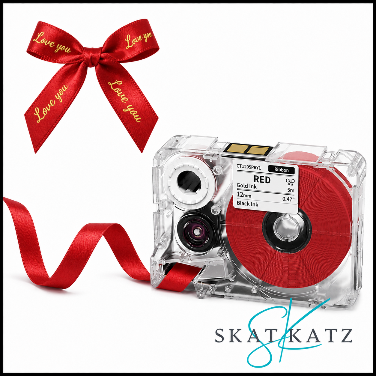 Phomemo Satin Ribbon Cartridge - Gold on Red