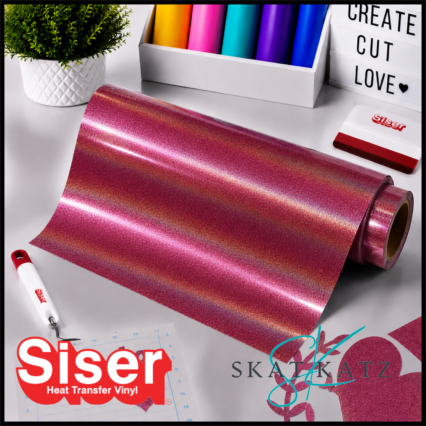 SISER DiamondDust® Heat Transfer Vinyl – Cinnamon Rose