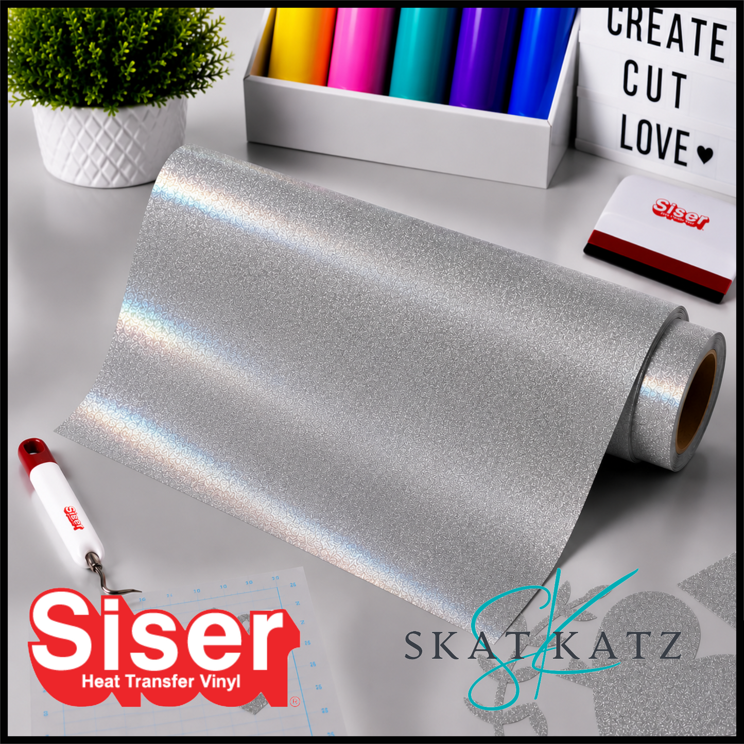 SISER DiamondDust® Heat Transfer Vinyl – Dream Gray