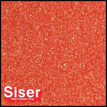 SISER® GLITTER Heat Transfer Vinyl - EMBER ORANGE