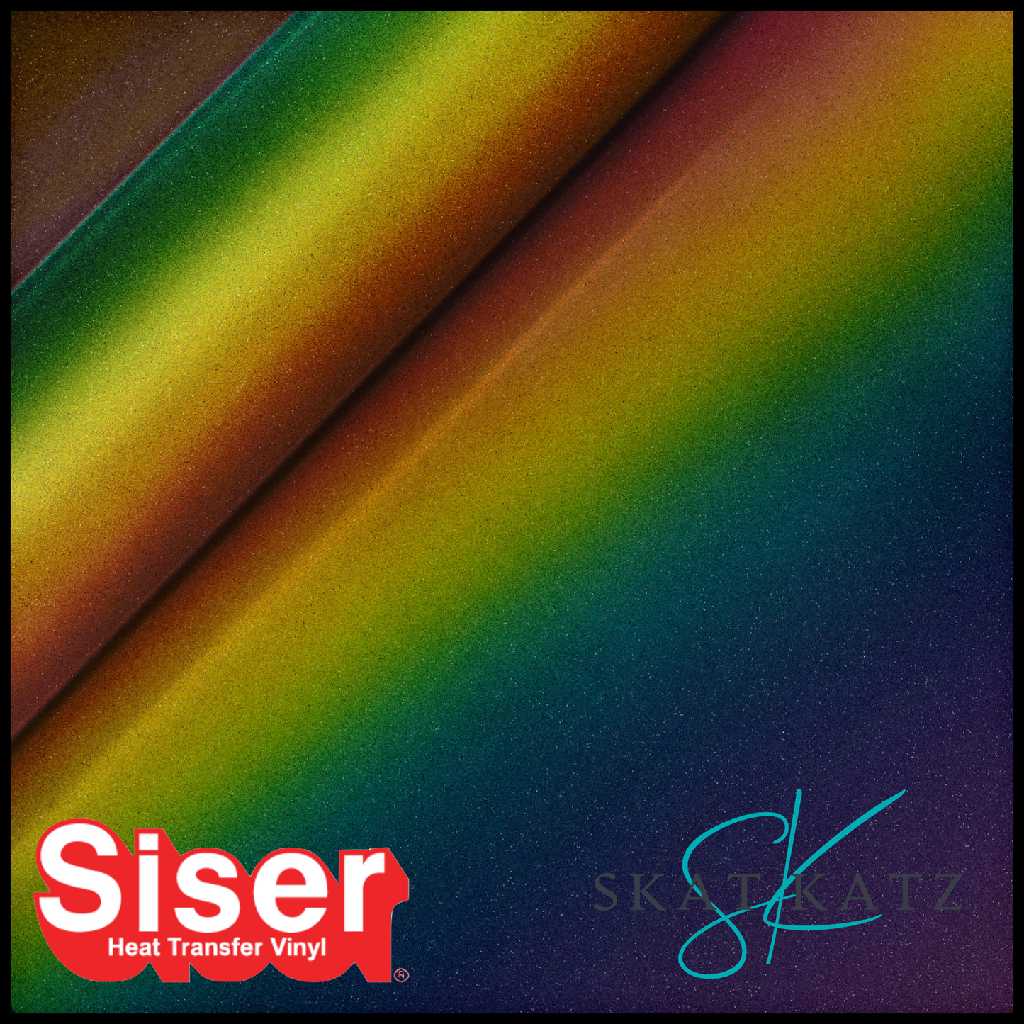 Siser EASY REFLECTIVE Heat Transfer Vinyl - Black Rainbow