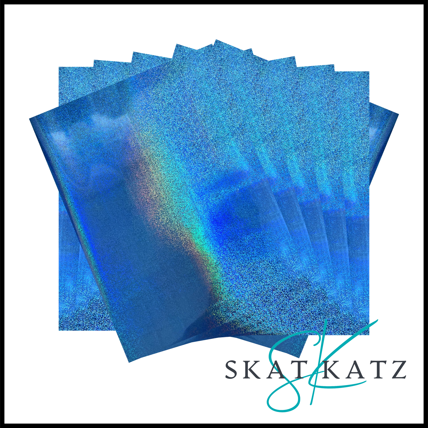 Heat Reactive Foil - A4 10pk - Holo Blue Speckle