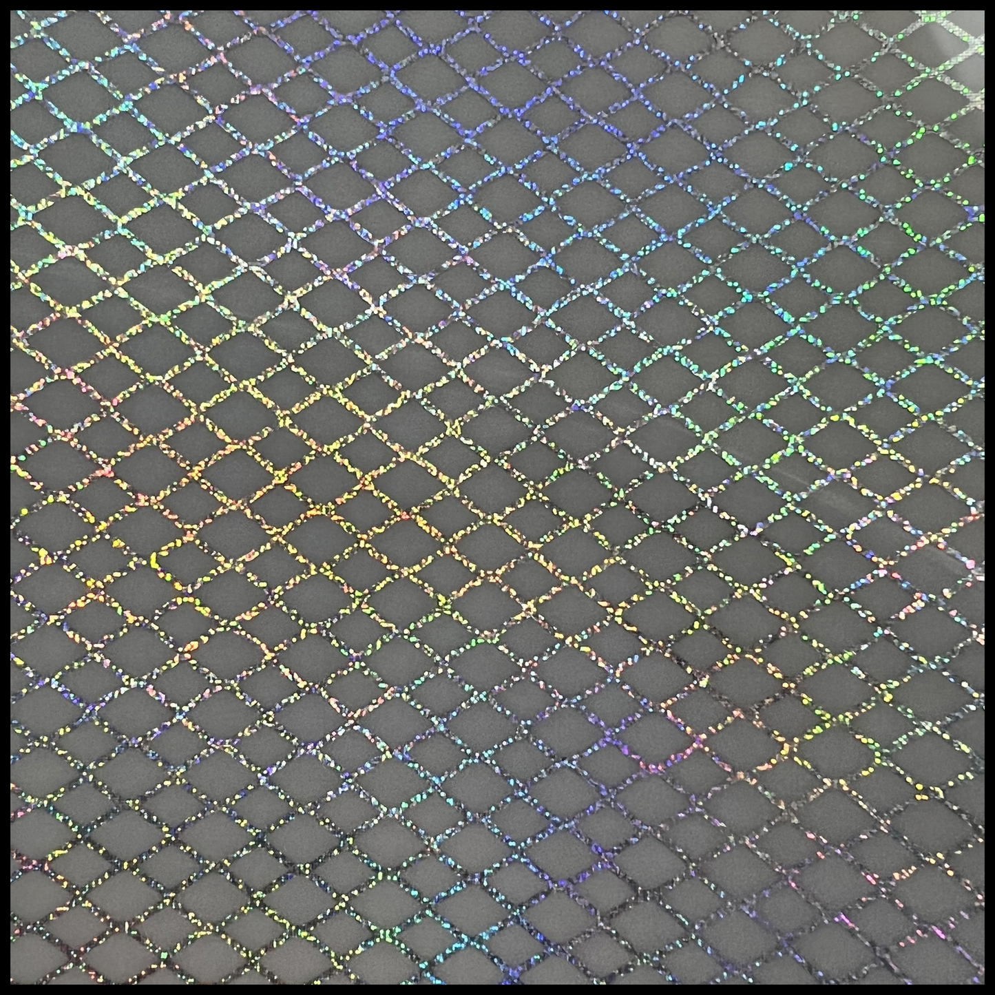 UltraFlex Holographic Heat Transfer Vinyl - Translucent Silver Diamonds