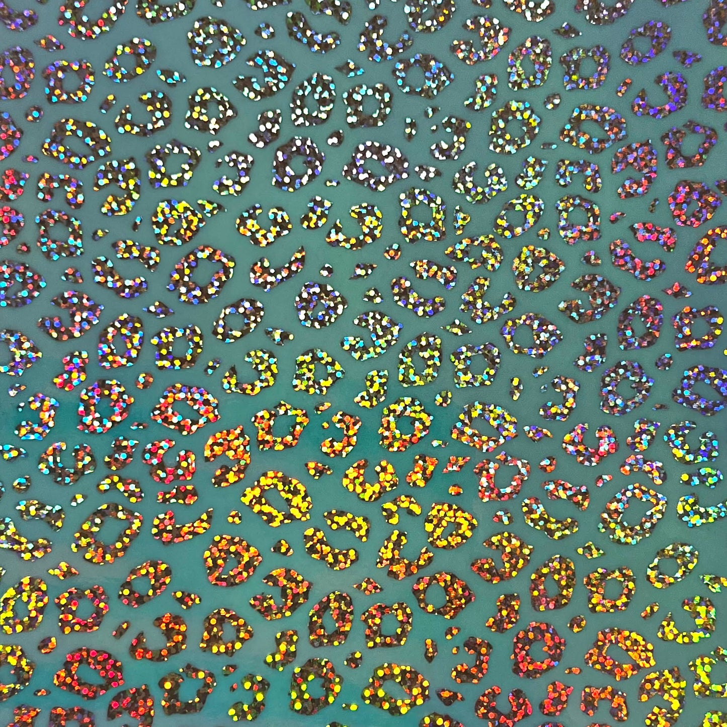 UltraKraft Adhesive Vinyl - Holographic Opal White Leopard