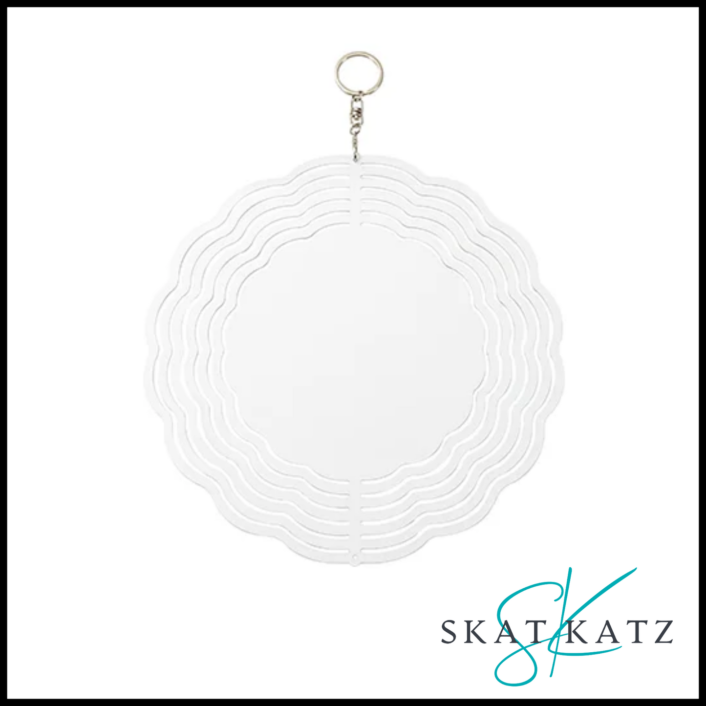 Sublimation Aluminium Wind Spinner - Scalloped Circle