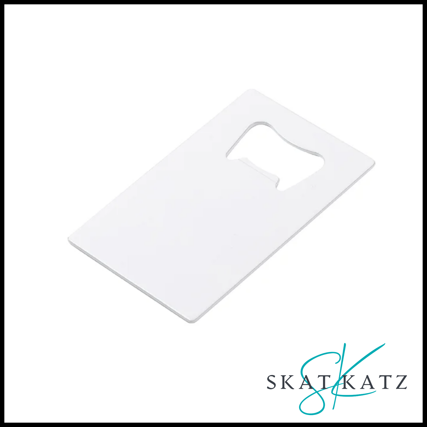 Sublimation Full White Stainless Steel Bottle Opener - Credit Card