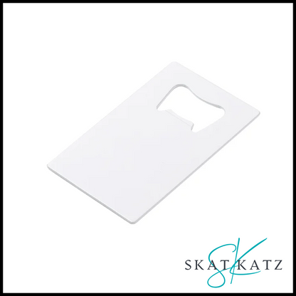 Sublimation Full White Stainless Steel Bottle Opener - Credit Card