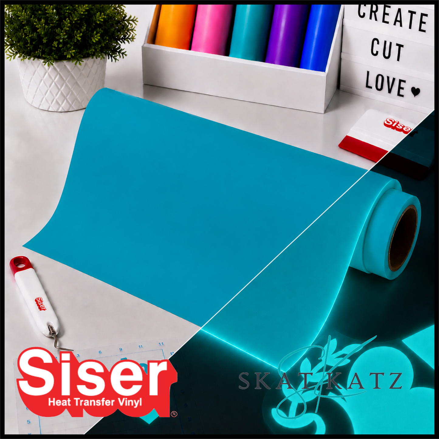 SISER Easy Glow® Heat Transfer Vinyl – Neon Blue
