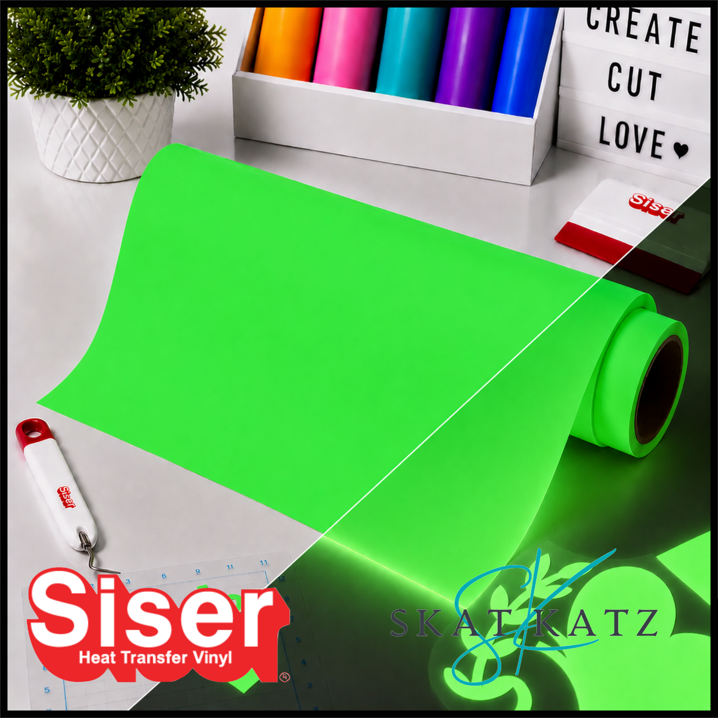 SISER Easy Glow® Heat Transfer Vinyl – Neon Green