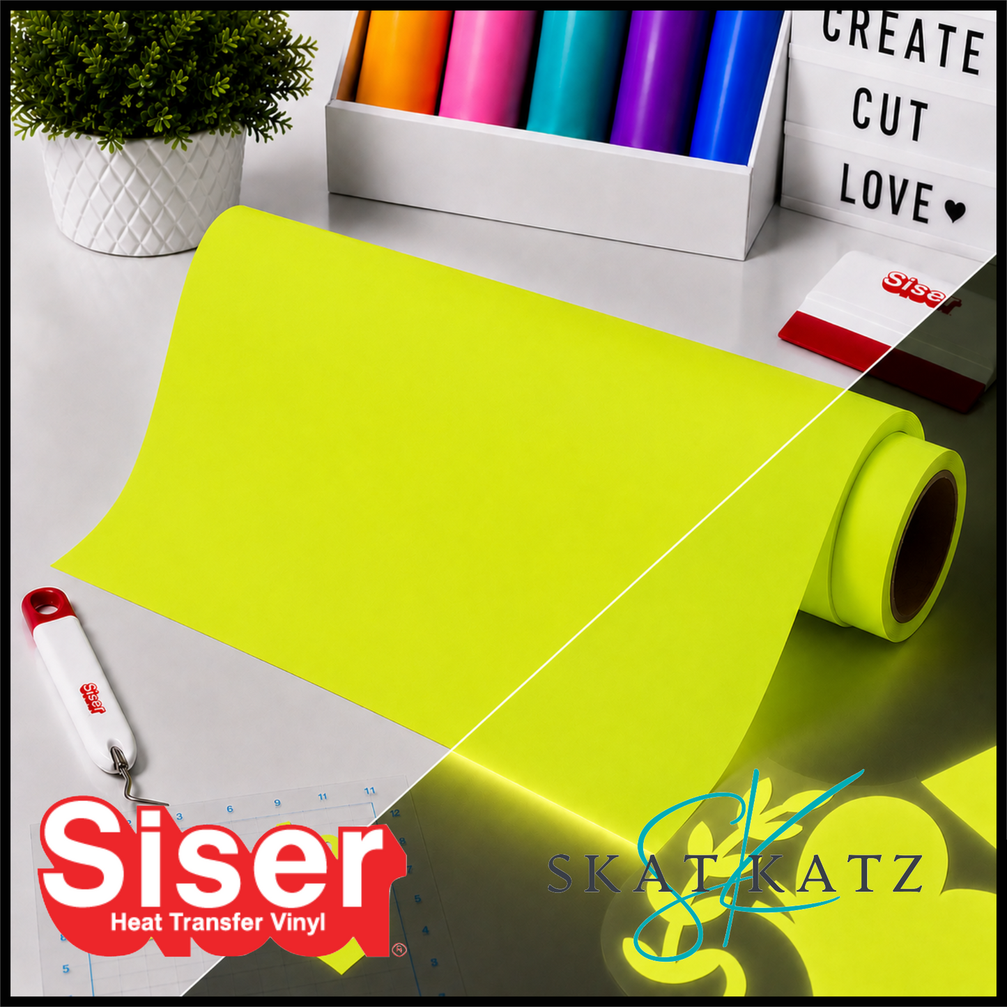 SISER Easy Glow® Heat Transfer Vinyl – Neon Yellow