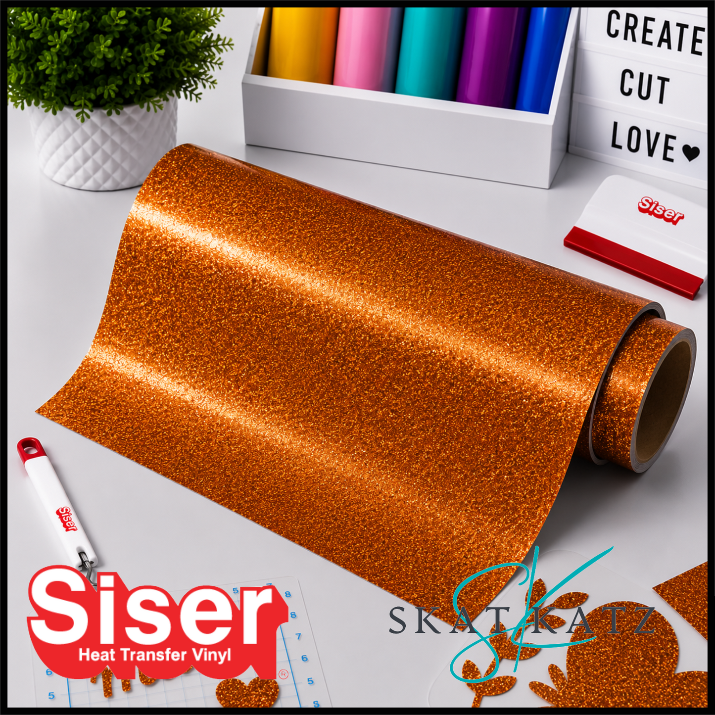 Siser® Heat Transfer Vinyl - Twinkle™ Orange