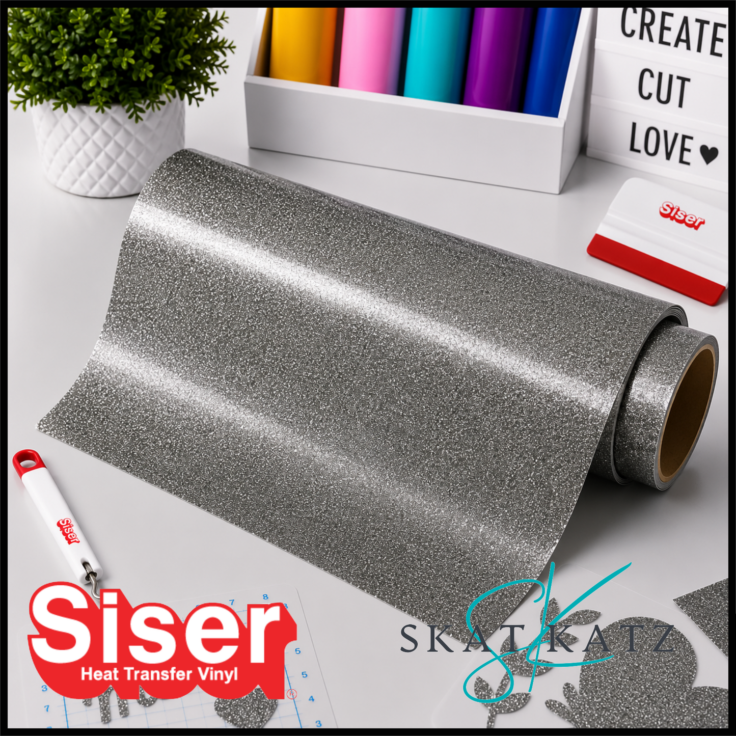 Siser® Heat Transfer Vinyl - Twinkle™ Silver