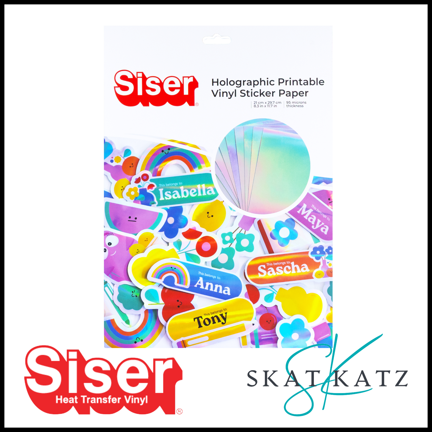 Siser™ - Holographic Printable Vinyl Sticker Paper - A4 50pack