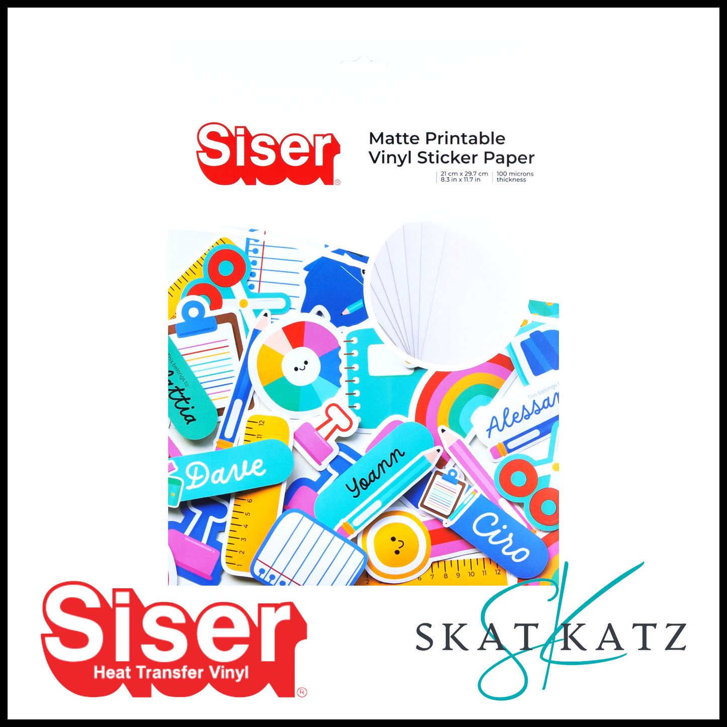 Siser™ - White Matte Printable Vinyl Sticker Paper - A4 50pack