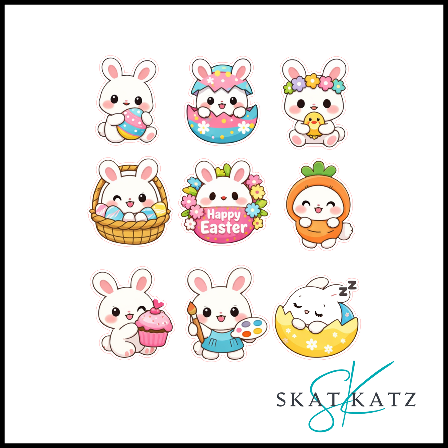 Easter Sticker Cut File - SVG