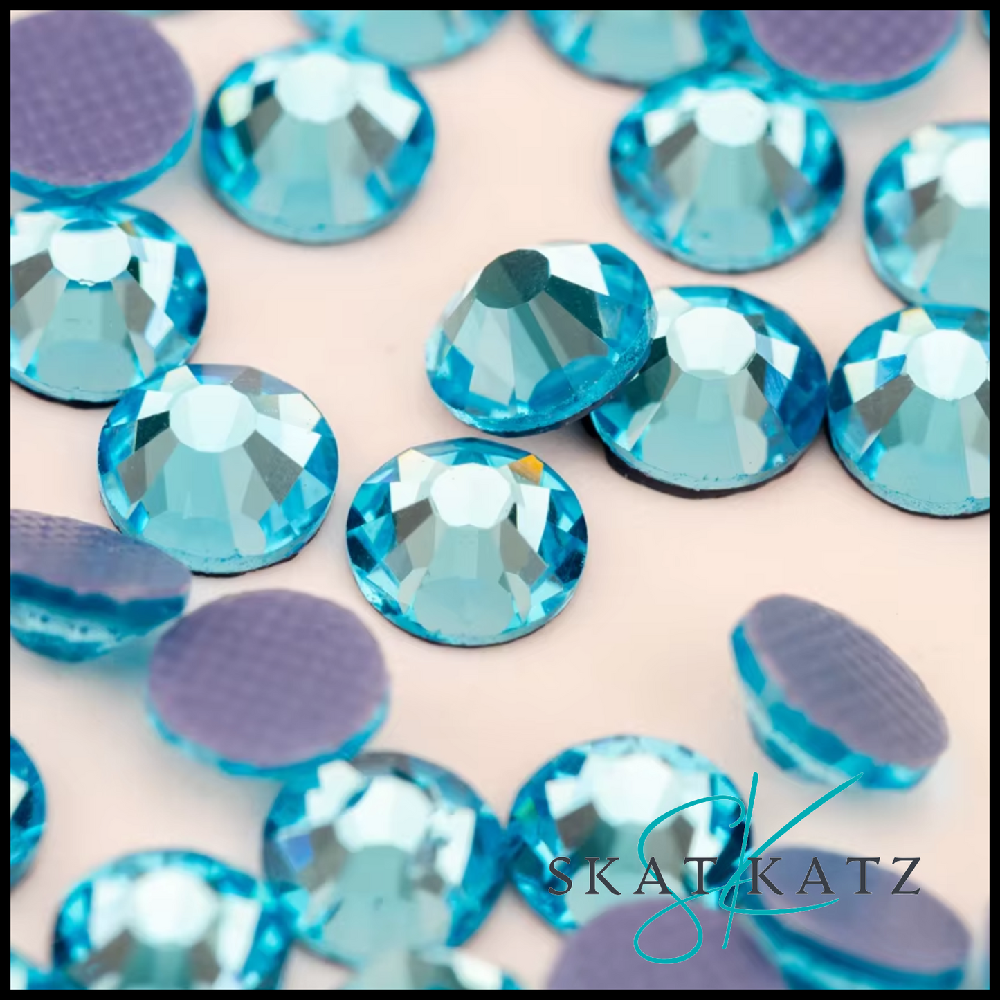 Hot Fix Strass Crystal Rhinestones - Aquamarine