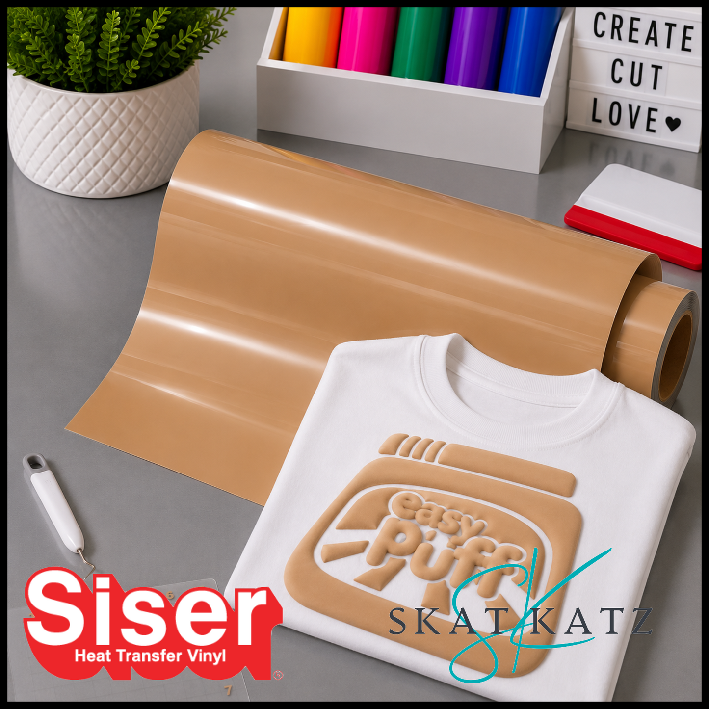 Siser EASY PUFF Heat Transfer Vinyl - Beige