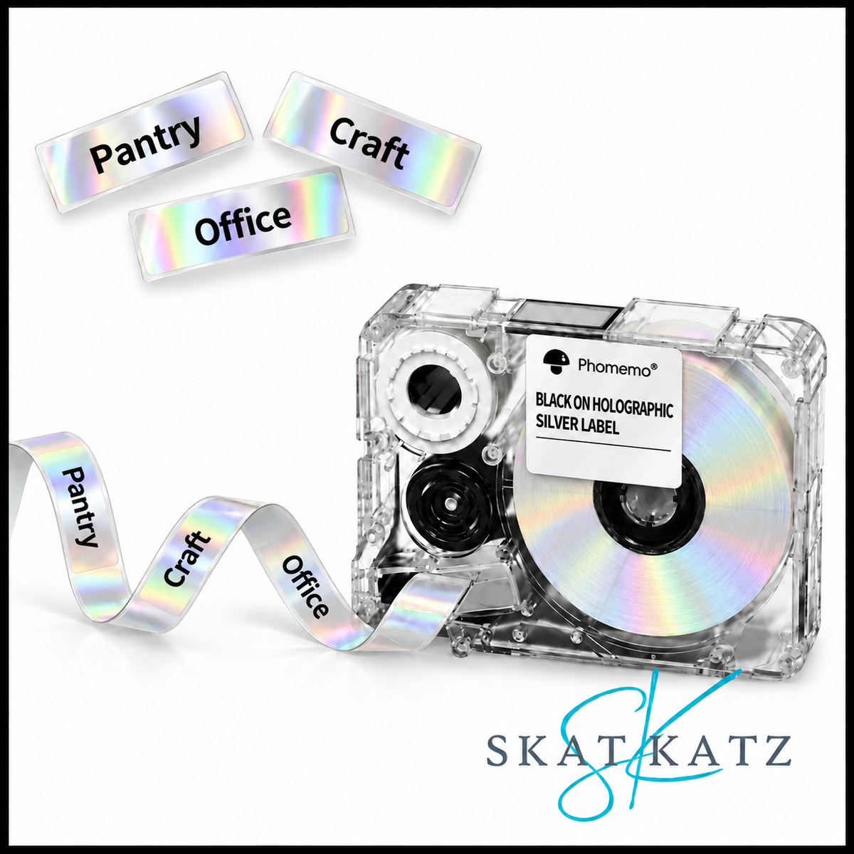 Phomemo Black on Laser Silver Label Cartridge 14mm x 30mm – 200 Labels