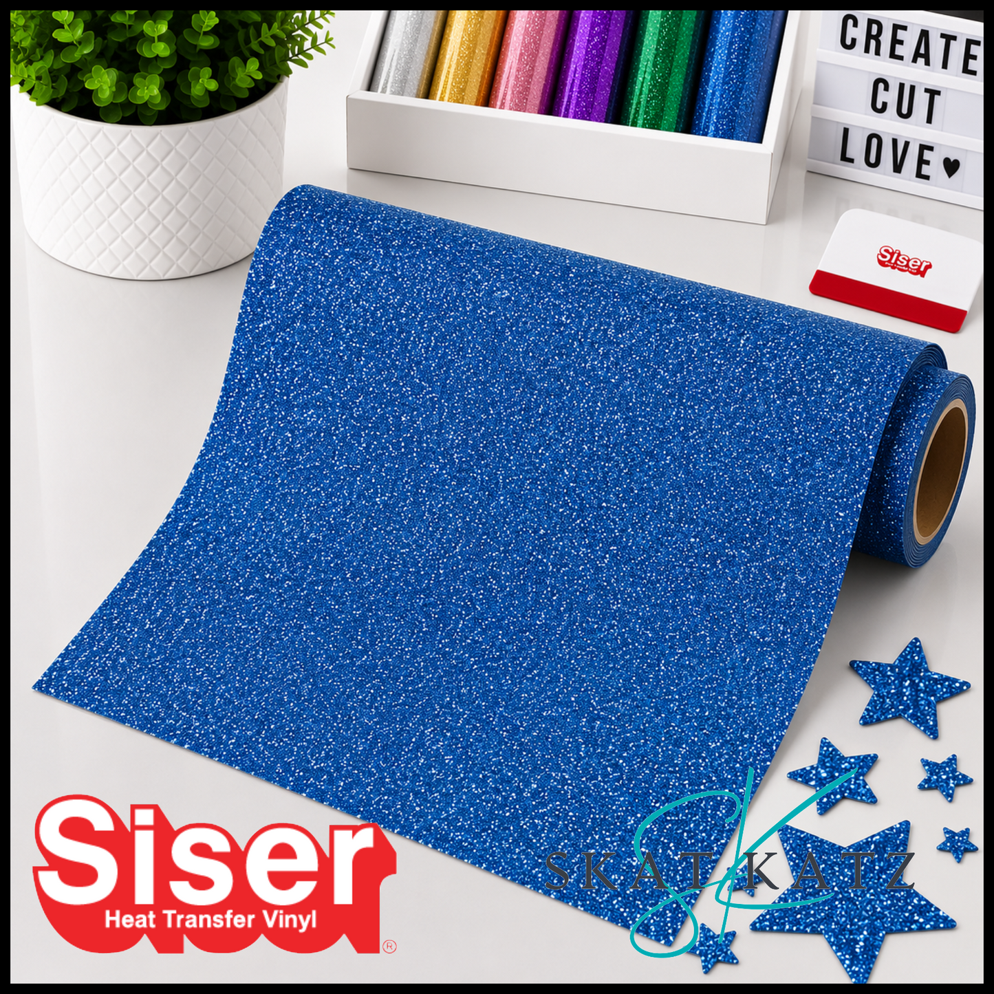 SISER® GLITTER Heat Transfer Vinyl - BLUE