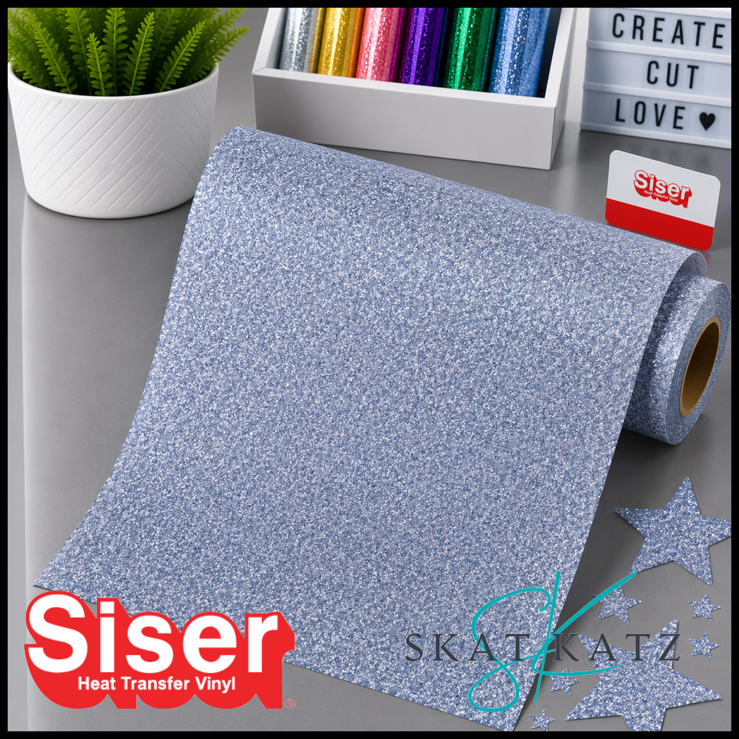 Siser® Heat Transfer Vinyl - Sparkle™ Blue Jeans