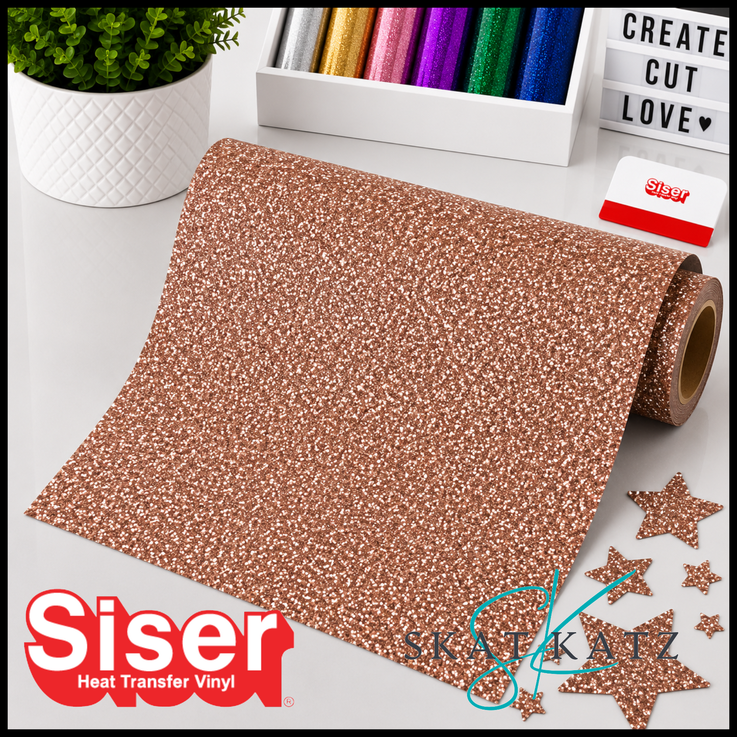 SISER® GLITTER Heat Transfer Vinyl - BROWN