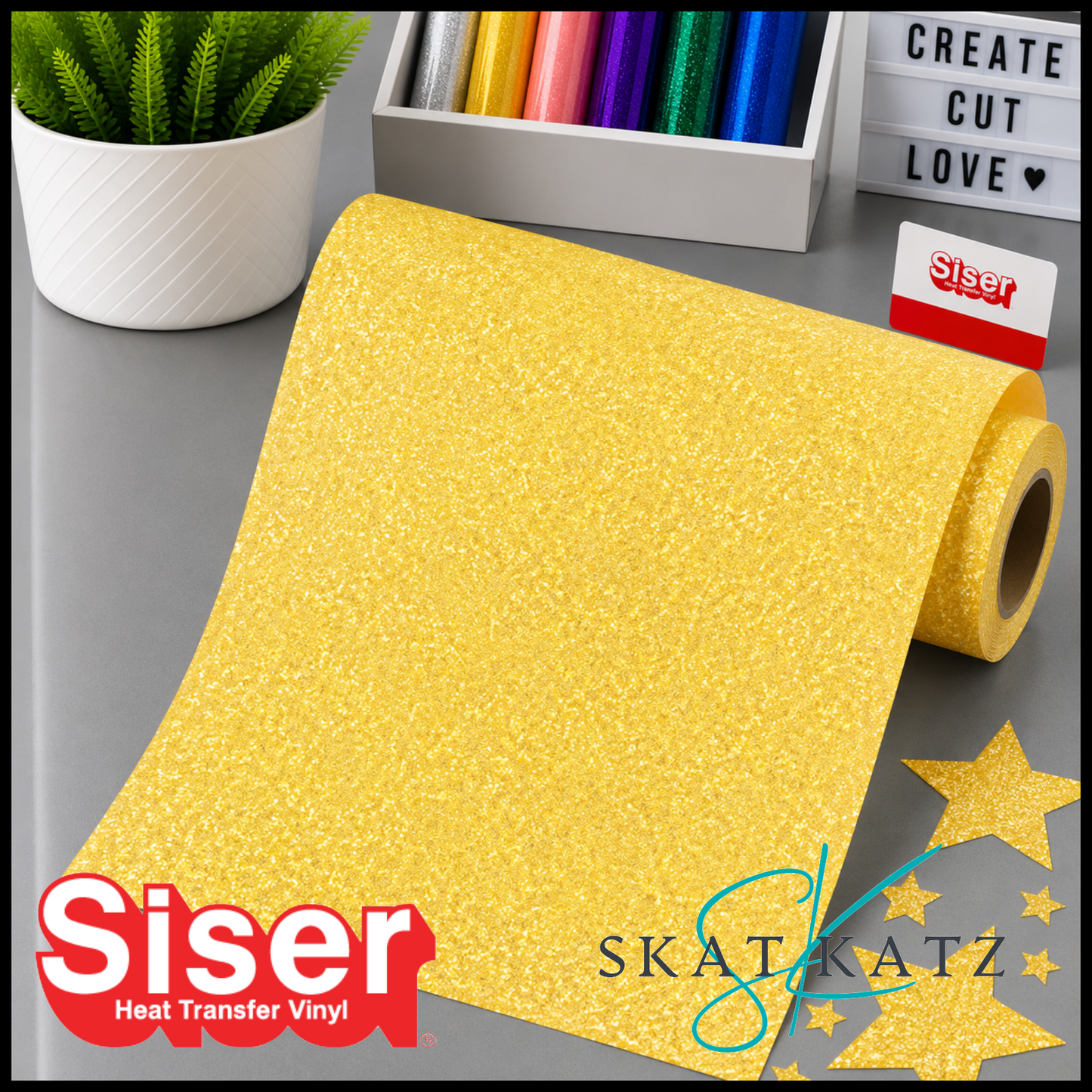 Siser® Heat Transfer Vinyl - Sparkle™ Buttercup Yellow