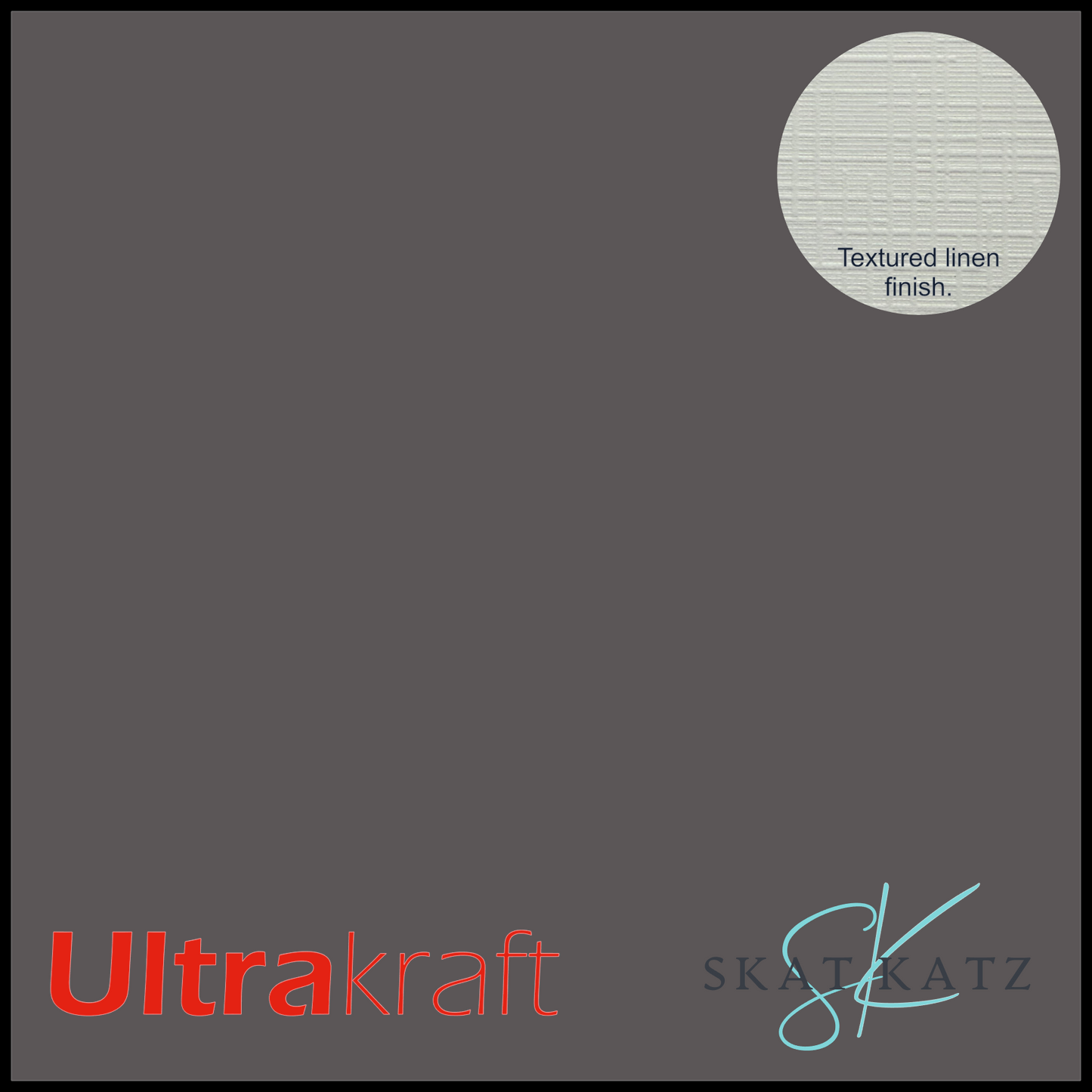 UltraKraft Premium Linen Textured Card Stock - Charcoal