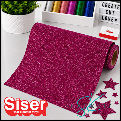 SISER® GLITTER Heat Transfer Vinyl - CHERRY
