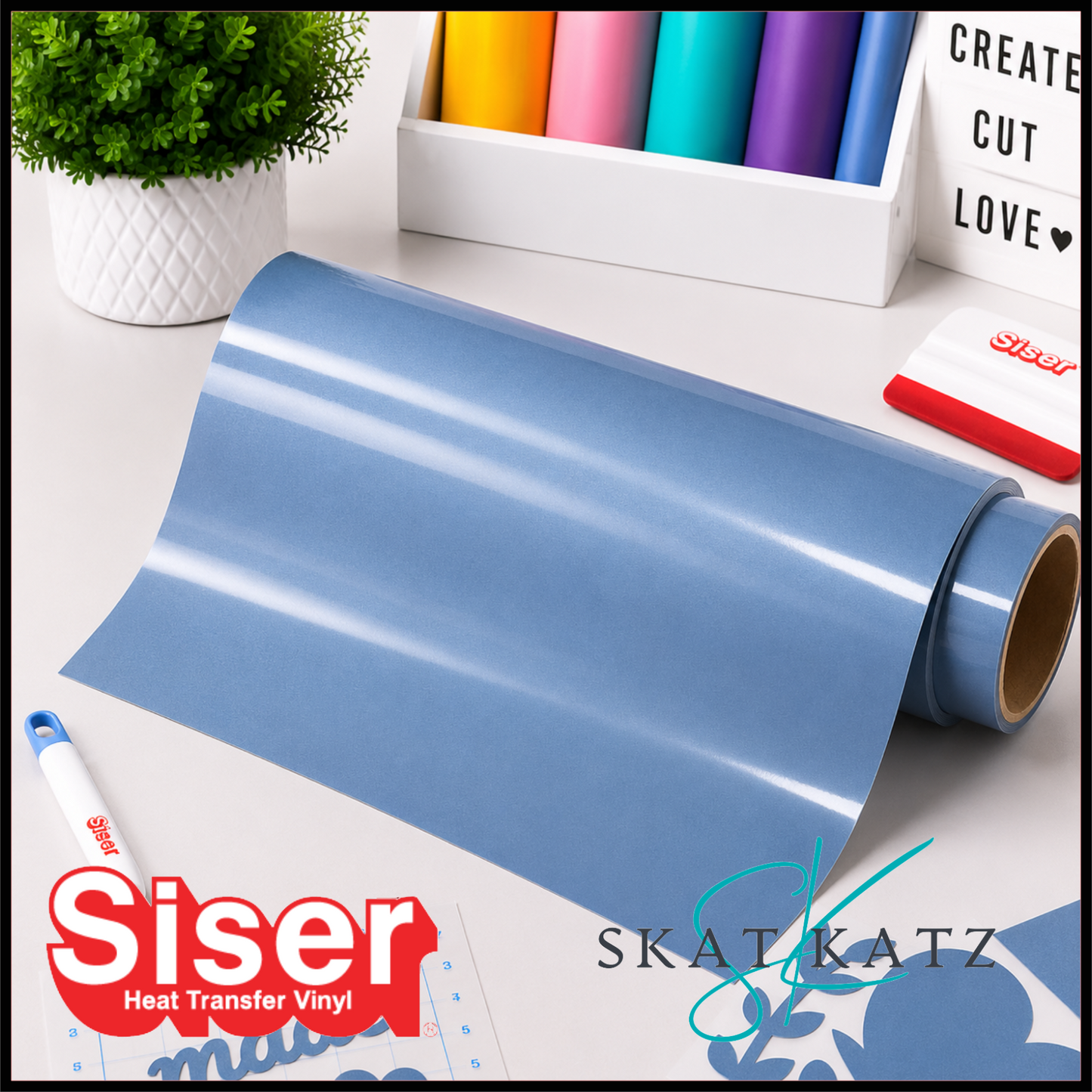 SISER EasyWeed® Heat Transfer Vinyl - ELECTRIC COLUMBIA BLUE