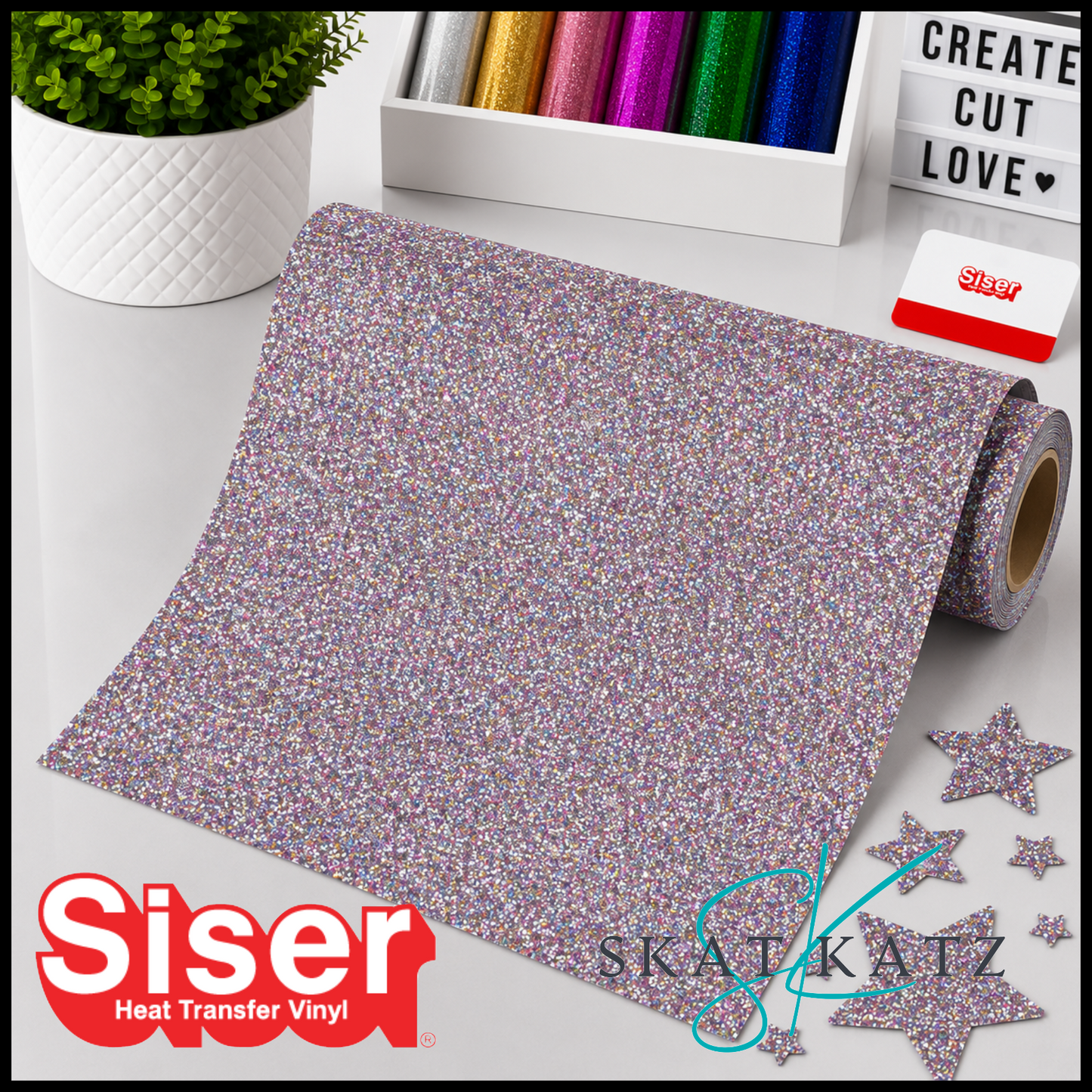 SISER® GLITTER Heat Transfer Vinyl - CONFETTI