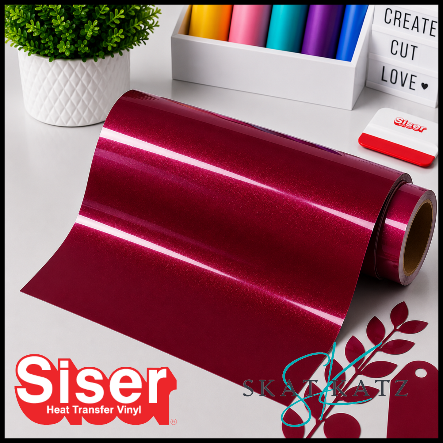 SISER EasyWeed® Heat Transfer Vinyl - ELECTRIC CRANBERRY