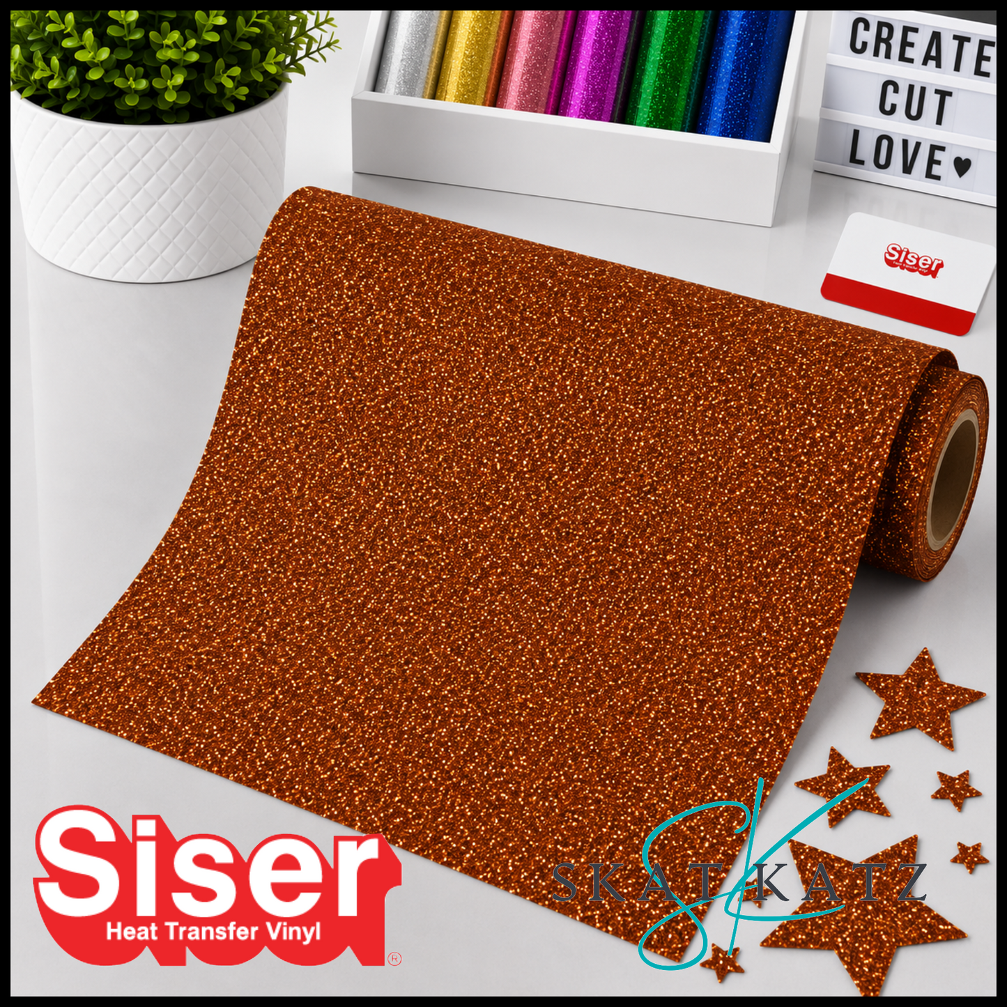 SISER® GLITTER Heat Transfer Vinyl - COPPER
