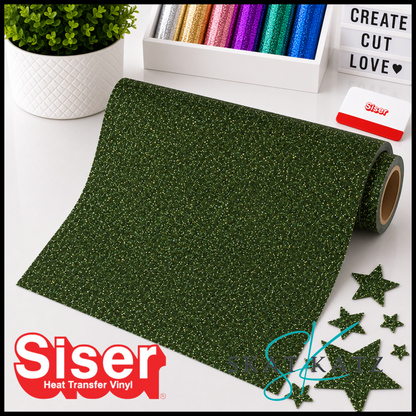 SISER® GLITTER Heat Transfer Vinyl - DARK GREEN