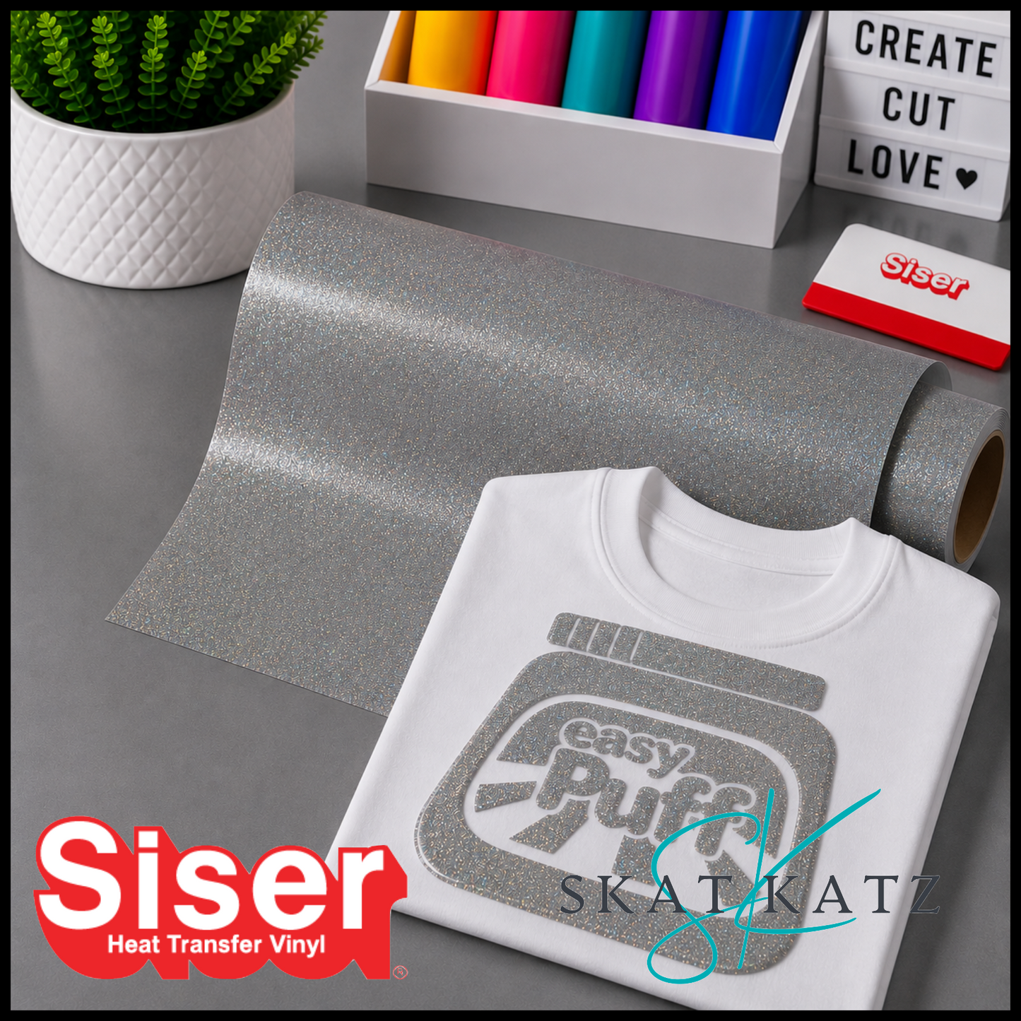 Siser® Easy Puff Glitter - Dream Gray