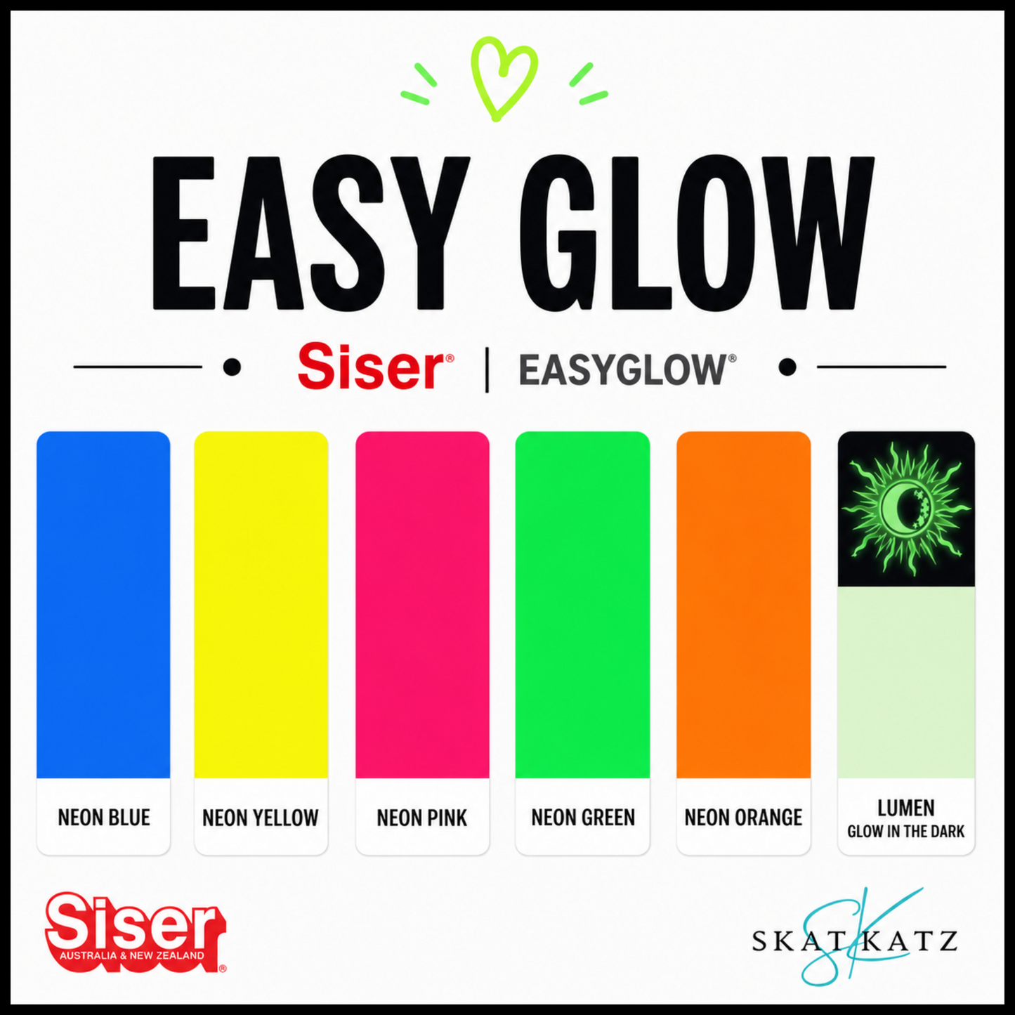 Siser Curated Colour Palette - Easy Glow