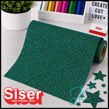 SISER® GLITTER Heat Transfer Vinyl - EMERALD