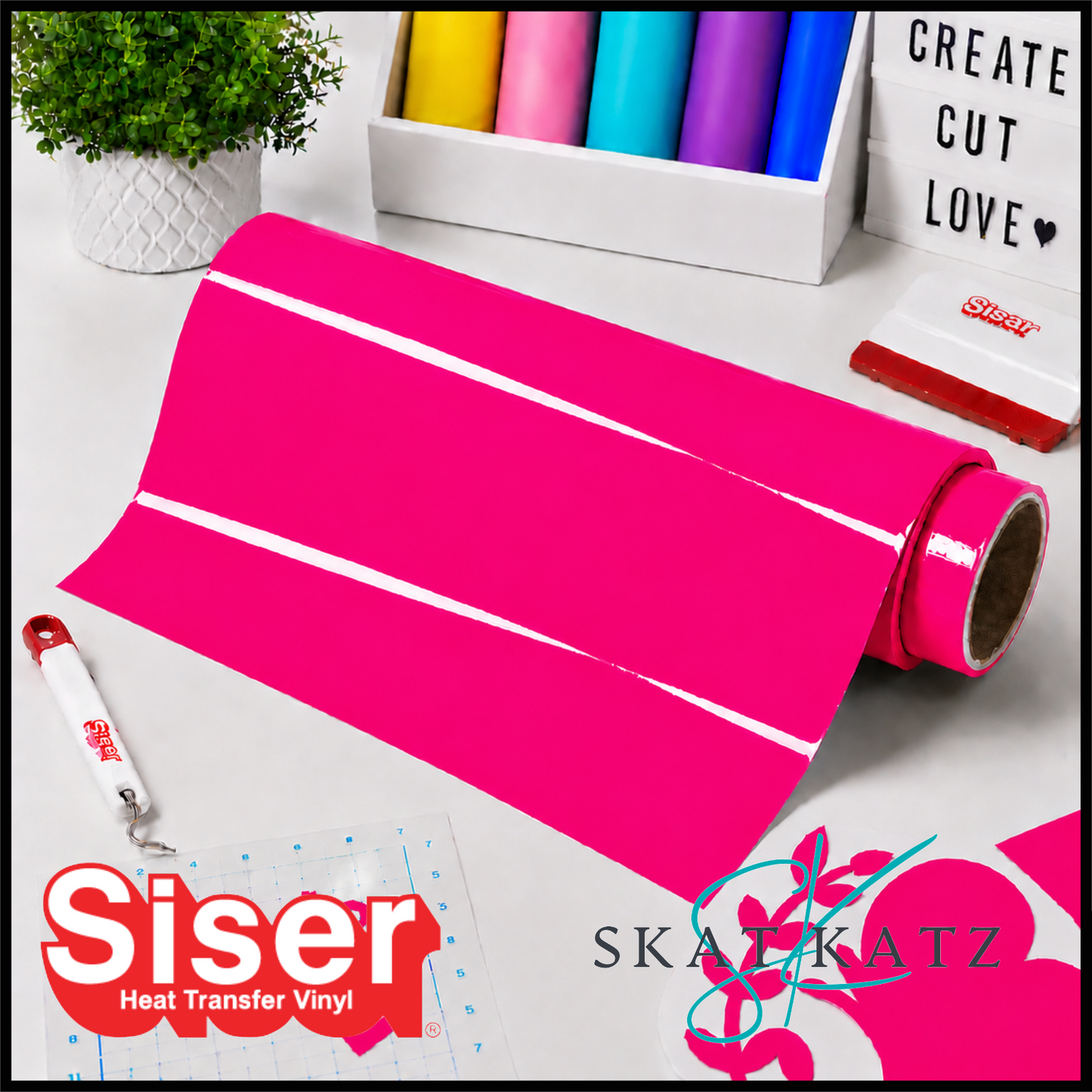 SISER®Heat Transfer Vinyl - Hi-5 NEON RASPBERRY
