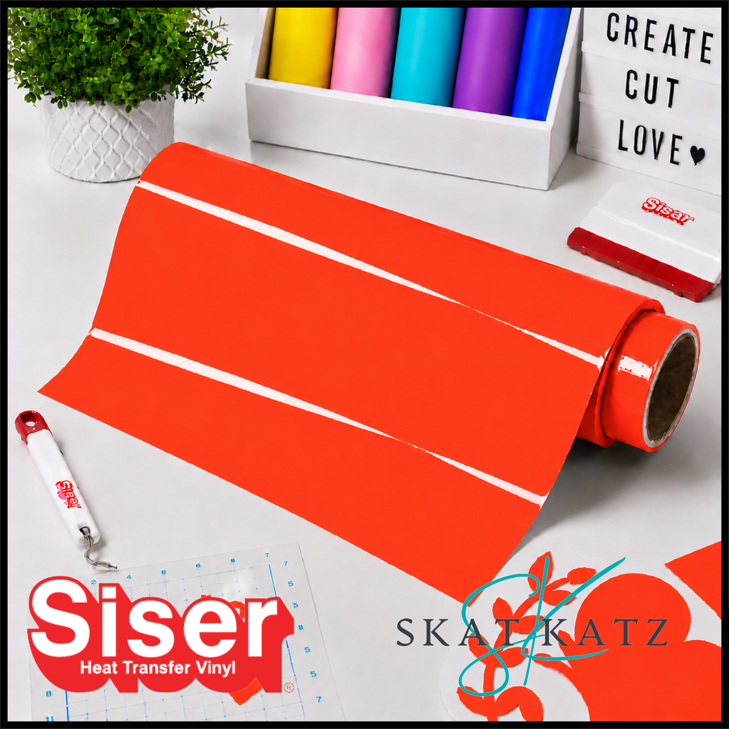 SISER EasyWeed® Heat Transfer Vinyl - FLUORESCENT CORAL
