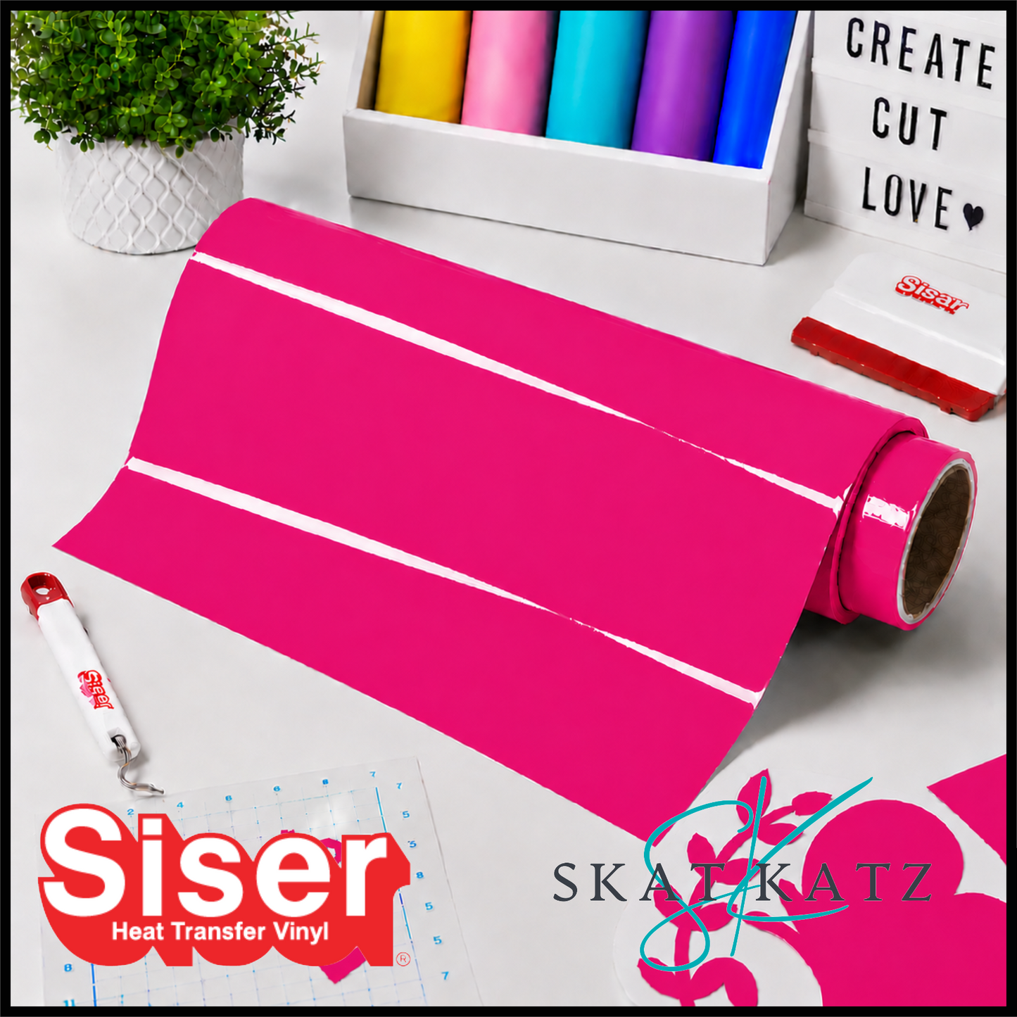 SISER EasyWeed® Heat Transfer Vinyl - FLUORESCENT PASSION PINK