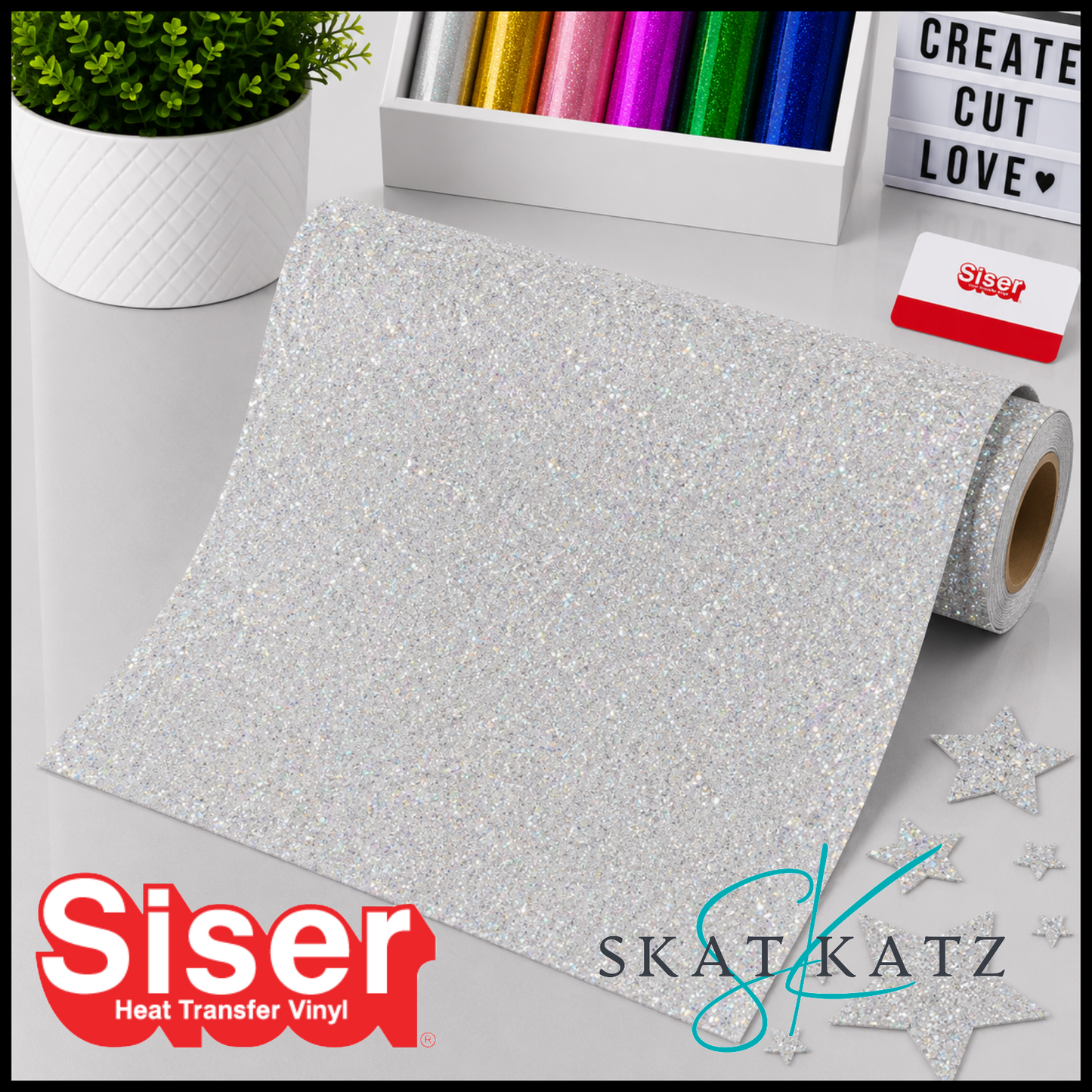 SISER® GLITTER Heat Transfer Vinyl - Fog