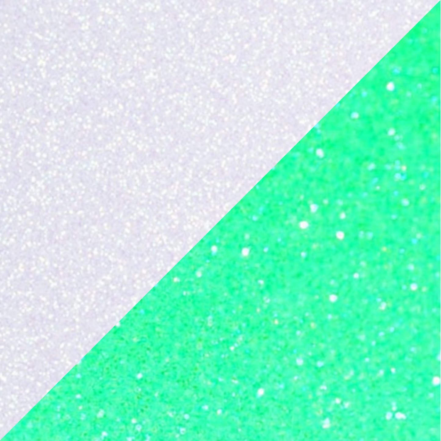 ULTRAFLEX Heat Transfer Vinyl GLITTER - GLOW - Rainbow White/Green