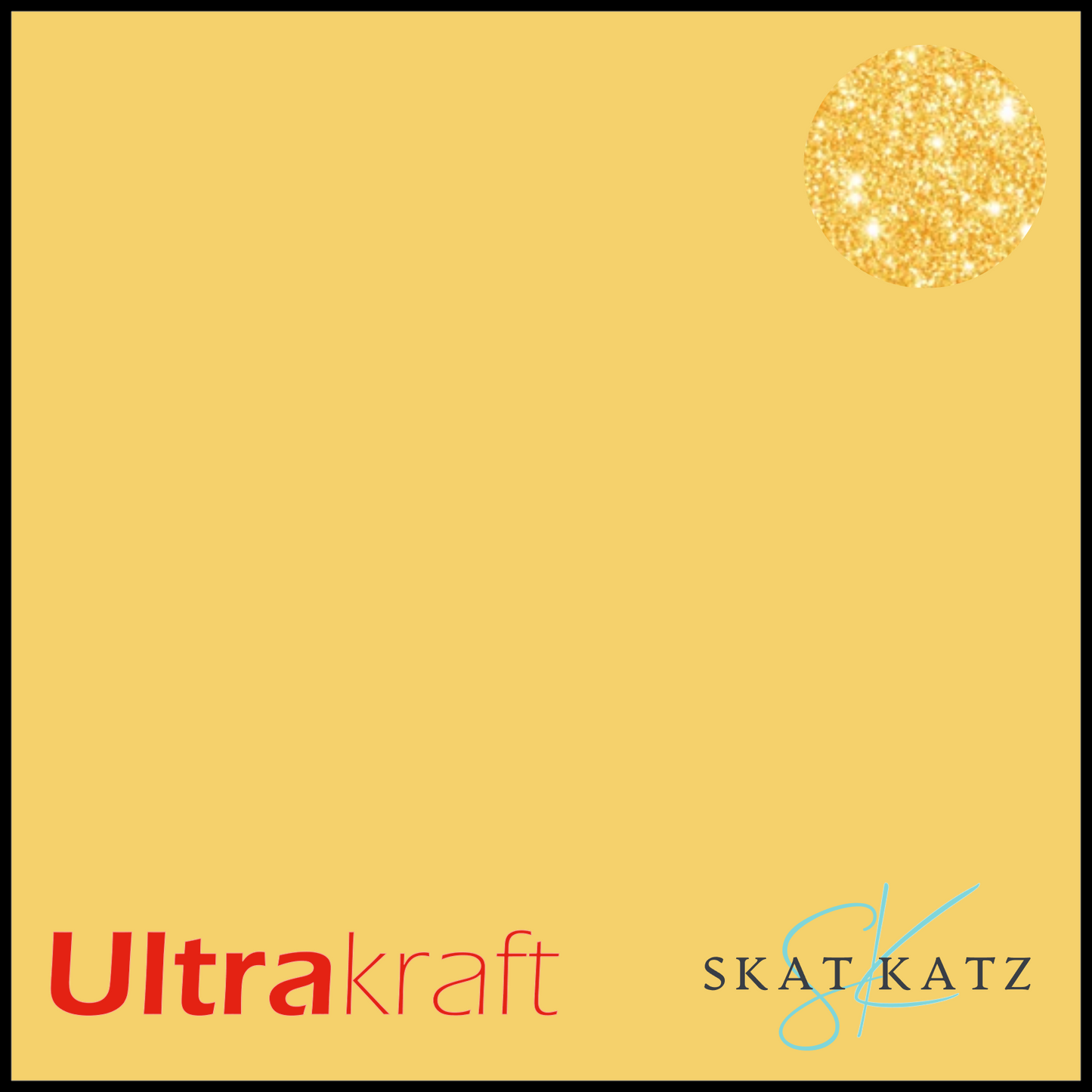 UltraKraft Premium Glitter Sticker Paper - Gold