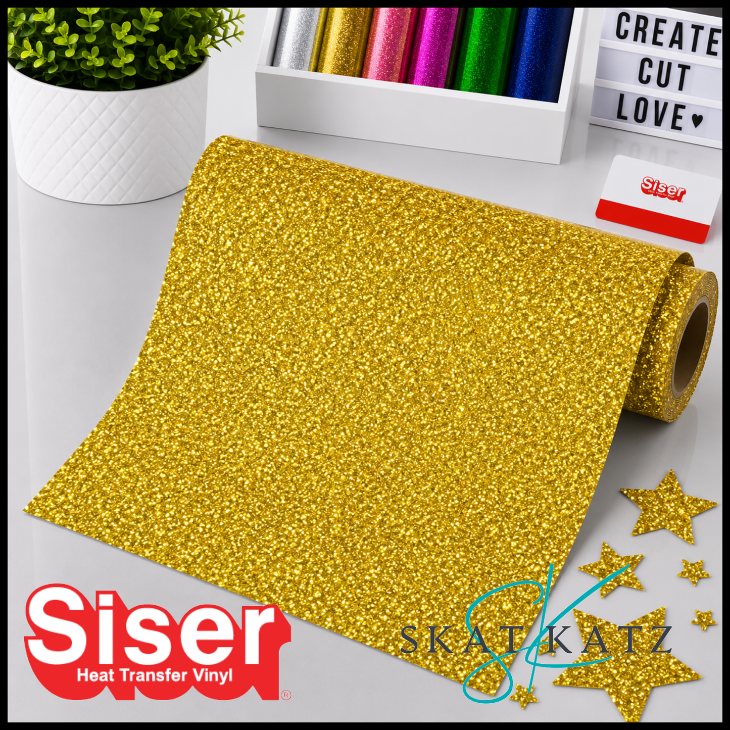 SISER® GLITTER Heat Transfer Vinyl - GOLD