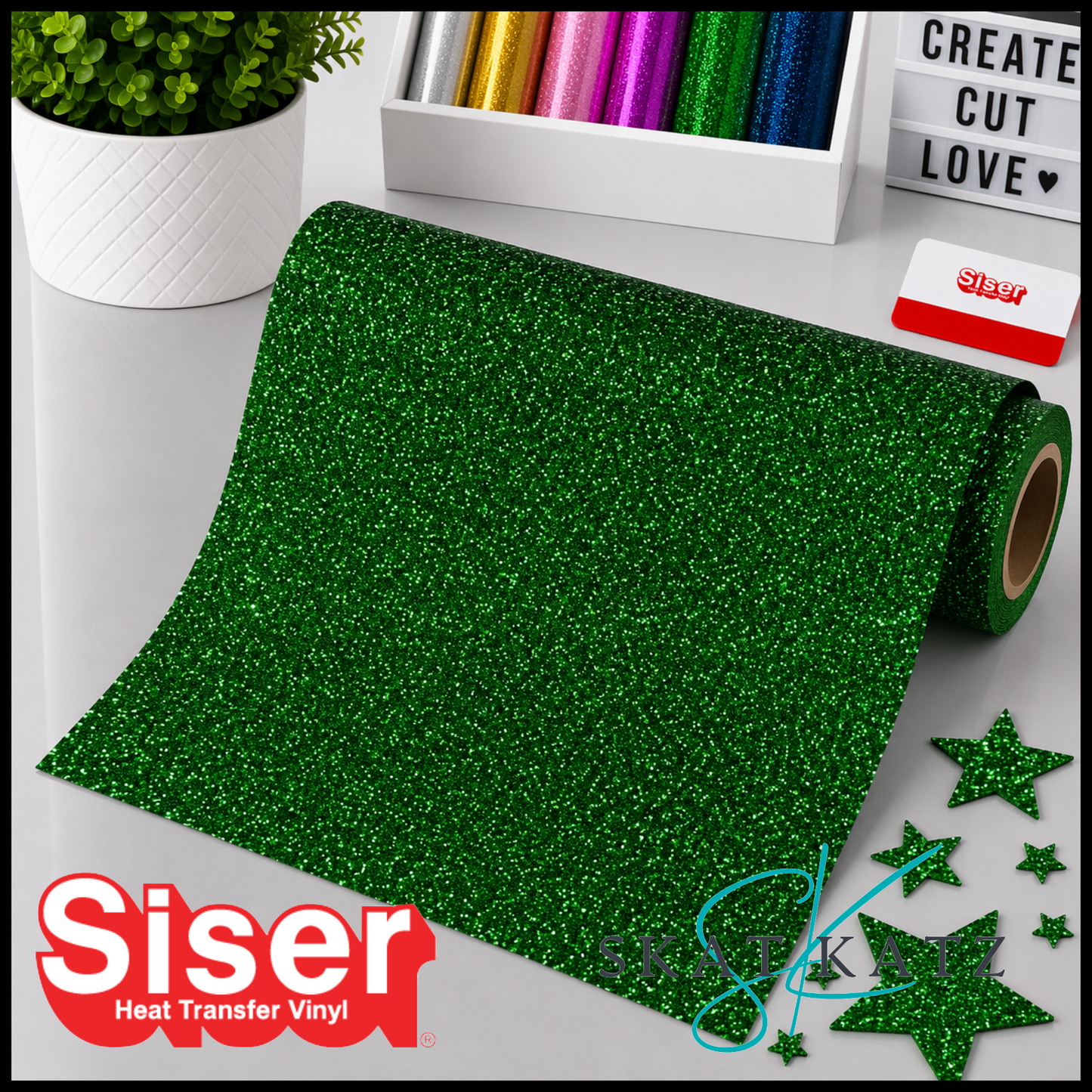 SISER® GLITTER Heat Transfer Vinyl - GRASS